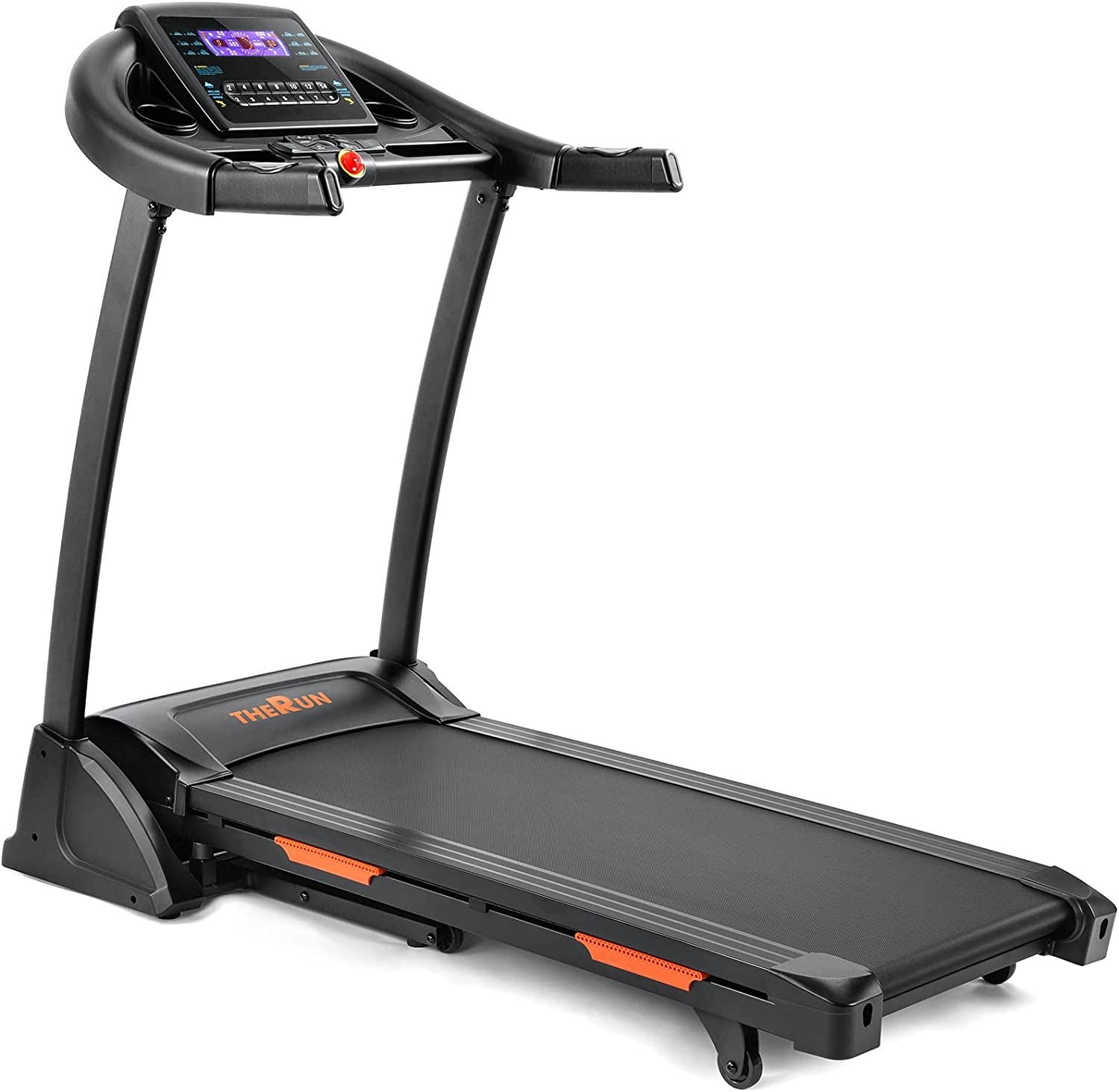 THERUN Incline Treadmill, Treadmill for Running and Walking, 300 lbs Weight Capacity Folding Treadmill with 0-15% Auto Incline, Wide Belt, 3.5HP, App, Heart Rate,