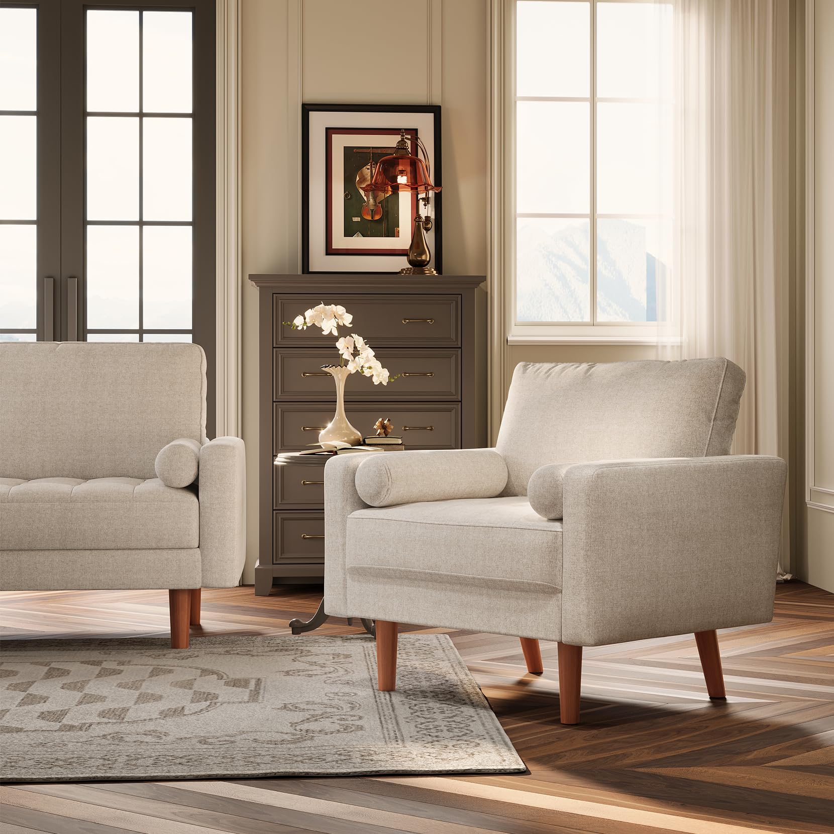 Koorlian 2 Seater Fabric Loveseat