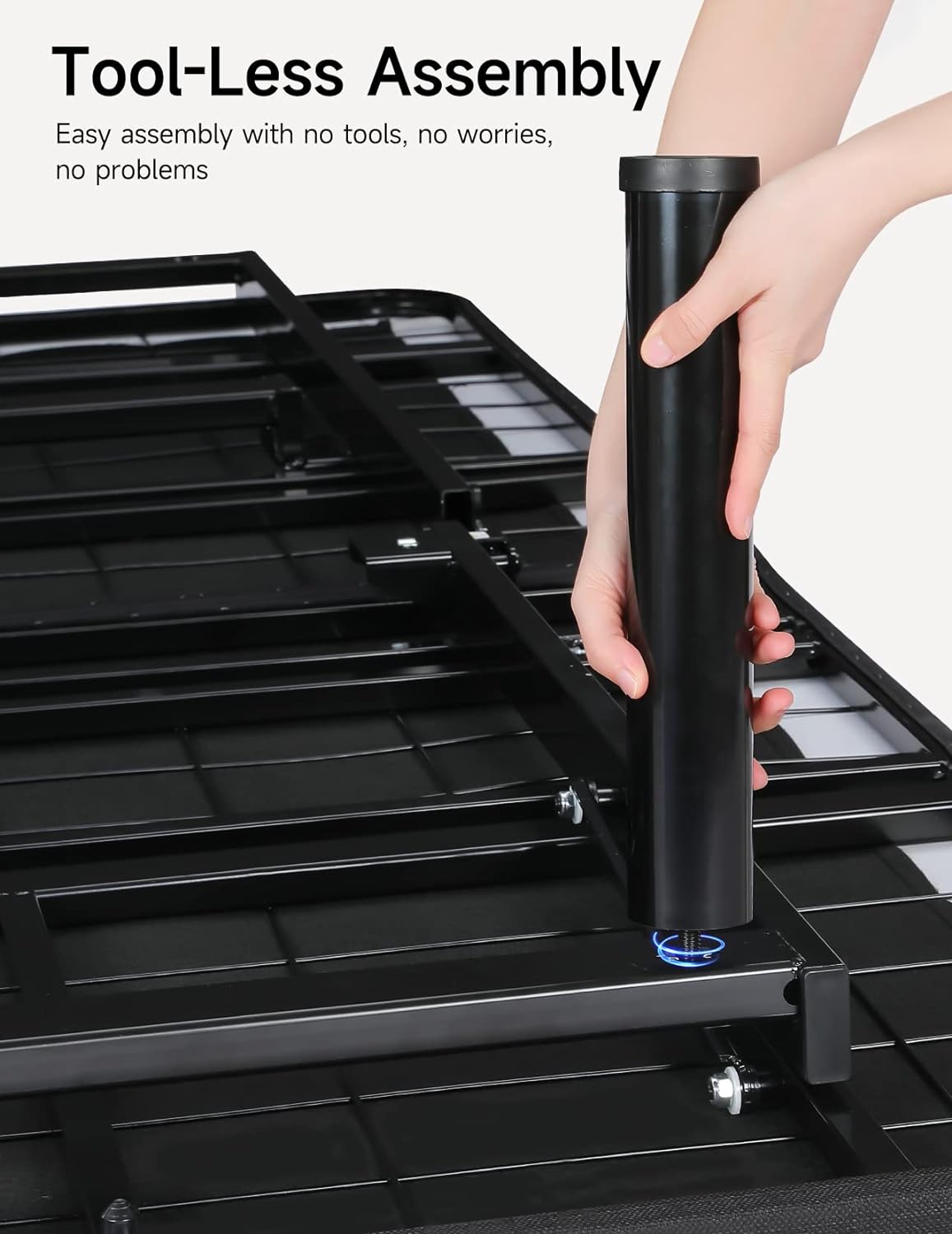 Koorlian Adjustable Bed Frame Queen Size, Electric Bed Base with Head and Foot Lift, Quiet Motor, Zero Gravity, Wireless Remote Control, 12'' Legs for Storage, Quick Assembly (3 Ways for Usage)